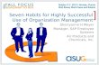 Seven Habits For Highly Successful Use Of Organization