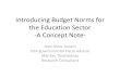 Lao pdr budget norms for the education sector