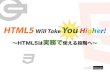 HTML5 Will Take You Higher! ～HTML5は実務で使える段階へ～