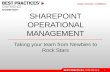 SharePoint Operations Framework - Planning and Guidance