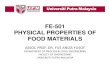 Fe-501 physical properties of food Materials