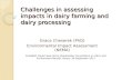 Challenges in assessing impacts in dairy farming and dairy processing