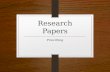 Research Papers - Prewriting