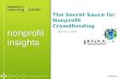Nonprofit Insights: The Secret Sauce for Nonprofit Crowdfunding