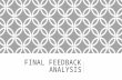 Final feedback analysis