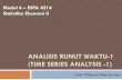 Statistika Ekonomi II : Analisis Runut Waktu (Time Series Analysis)