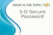 3D Secure Password