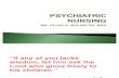 Nca -Psychiatric Nursing
