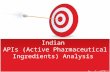 Active Pharmaceuticals Ingredients in India