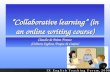 "Collaborative Learning" in an online writing course