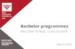 Introducing the Bachelor programmes at RGSL