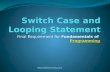 Switch case and looping statement