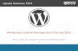 BASIC Wordpress content management training August 2014