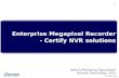 Surveon Certified Enterprise Megapixel Recorder (EMR) Series