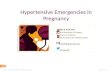Hypertensive emergencies in pregnancy