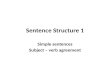 Sentence structure presentation