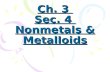 7th Grade Ch  3 Sec  4 Nonmetals & Metalloids