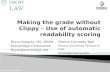Making the grade without Clippy – Use of automatic readability scoring