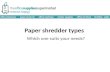 Paper shredder types