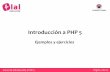 Iniciación PHP 5. Ejemplos