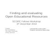 Finding & Evaluating OER by Non Scantlebury
