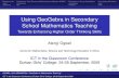 Using GeoGebra in Secondary Mathematics Teaching