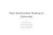 Non destructive testing in concrete