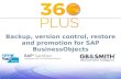 360plus for SAP BusinessObjects backup and promotion