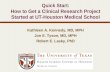 Started At Ut Houston Medical School