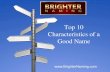 Top10 namecharacteristics