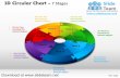 3 d pie chart circular with hole in center 7 stages style 3 powerpoint presentation slides and ppt templates