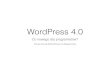 WordPress 4.0 - co nowego dla programistów?