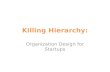 Killing Hierarchy 1: Model for Organization Design