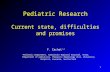 Current pediatric research limits and promises