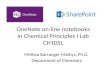 OneNote Online Notebooks in Chemical Principles I Lab