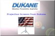 Dukane projection screens 2013