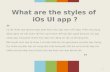 Styles of iOS UI app