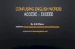 Confusing English Words - Accede/Exceed
