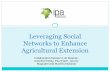 Leveraging Social Networks to Enhance Agricultural Extension: Lessons from an RCT study by Paul Fatch