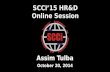 SCCI'15 Human Resources and Development (OnlineSession)