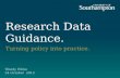 Research Data Guidance: Turning policy into practice