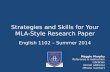 English 1102 - Summer 2014 Research Paper Presentation
