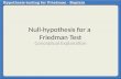 Null hypothesis for Friedman Test