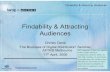 Findability and Attracting Audiences - Christy Dena