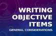 Writing objective items (Assessment of Learning 1)
