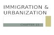 Immigrants & urbanization