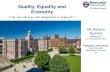 Chris Brink, University of Newcastle - Quality, Equality and Economy