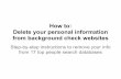 How to  delete your personal information from background check websites
