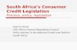 South Africa's consumer credit legislation - Consumer Affairs ...