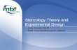 Stereology Theory and Experimental Design